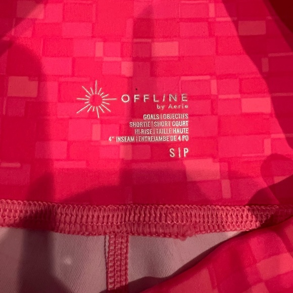 Aerie 4” biker shorts (small) pink - Picture 4 of 5